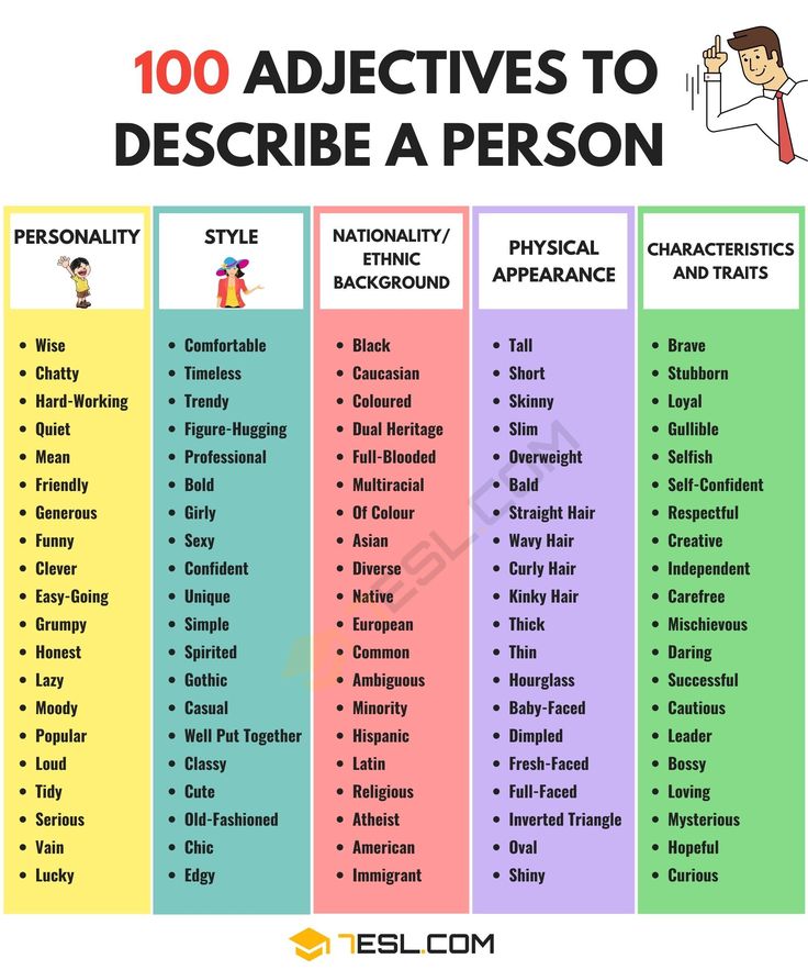  210 adjetivos memorables para describir cualquier personalidad