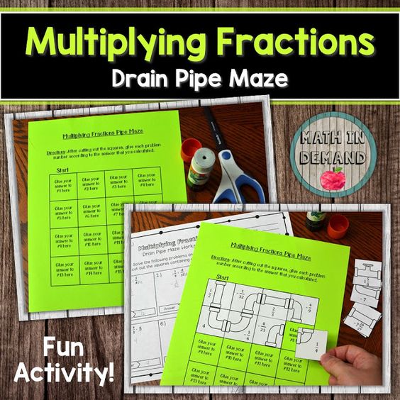  20 actividades para que los alumnos dominen la multiplicación de fracciones
